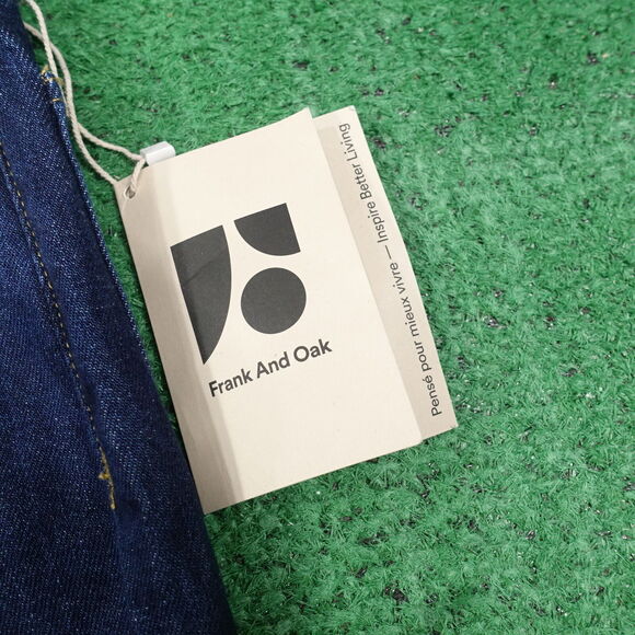 NWT FRANK AND OAK CYNDI STRAIGHT FIT DENIM BLUE JEANS WOMENS SIZE 24 NEW! - Picture 3 of 12